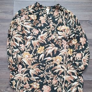 Women's Floral H & M Shirt Dress Size 8